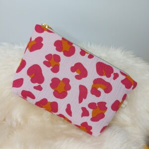 Pochette zippée en coton