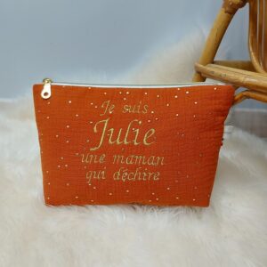 Pochette brodée à personnaliser